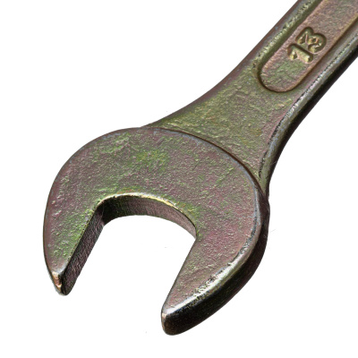 Ключ рожковый, 12 х 13 мм, желтый цинк Сибртех по ценам производителя в Челябинске с доставкой по всей России