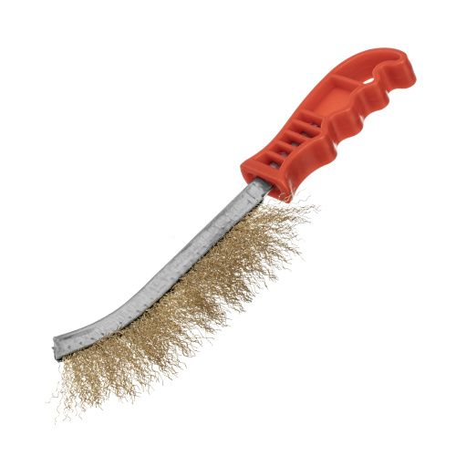 Щетка металлическая латунированная, пластиковая ручка Matrix по ценам производителя в Челябинске с доставкой по всей России