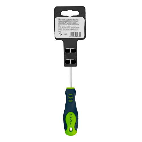 Отвертка, PH0 х 80 мм, CrV, двухкомпонентная рукоятка Сибртех по ценам производителя в Челябинске с доставкой по всей России