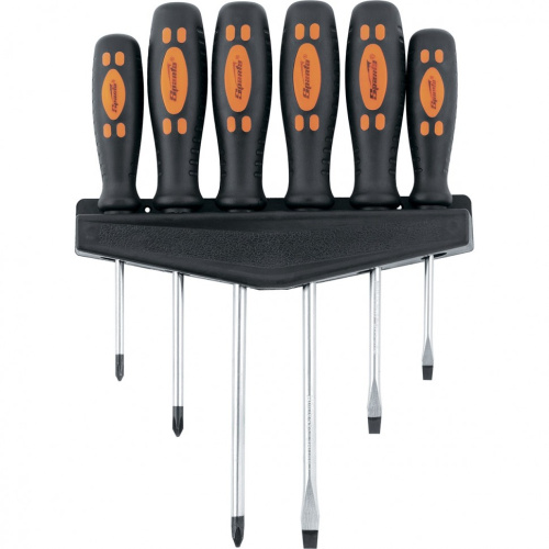 Набор отверток, двухкомпонентные рукоятки, 6 шт CrV Sparta. по ценам производителя в Челябинске с доставкой по всей России