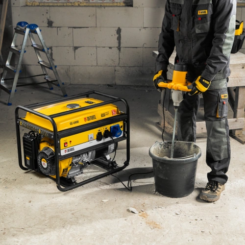 Генератор бензиновый GE 6900, 5.5 кВт, 220 В/50 Гц, 25 л, ручной старт Denzel по ценам производителя в Челябинске с доставкой по всей России