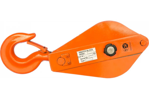 Блок монтажный однорольный с  крюком TOR 3,2 т с откидной щекой (S)* по ценам производителя в Челябинске с доставкой по всей России