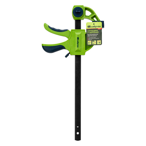 Струбцина F-образная, быстрозажимная, 200 х 70 х 420 мм, пластиковый корпус, фиксатор, двухкомпонентная рукоятка Сибртех по ценам производителя в Челябинске с доставкой по всей России