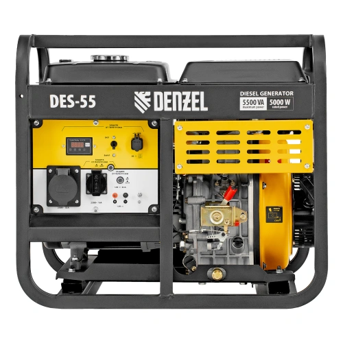 Генератор дизельный DES-55, 5,5 кВт, 230 В, 11 л, ручной стартер Denzel по ценам производителя в Челябинске с доставкой по всей России