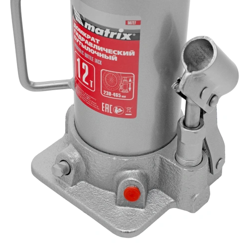 Домкрат гидравлический бутылочный, 12 т, высота подъема 230-465 мм Matrix по ценам производителя в Челябинске с доставкой по всей России