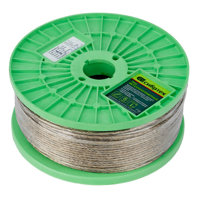 Трос металлополимерный прозрачный ПР-3.0, толщина 3.0 мм, катушка 200 метров Сибртех по ценам производителя в Челябинске с доставкой по всей России