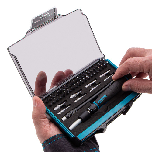 Отвертка с набором бит и торцевых головок для точных работ, гибкий привод, 48 шт, CrMo Gross по ценам производителя в Челябинске с доставкой по всей России