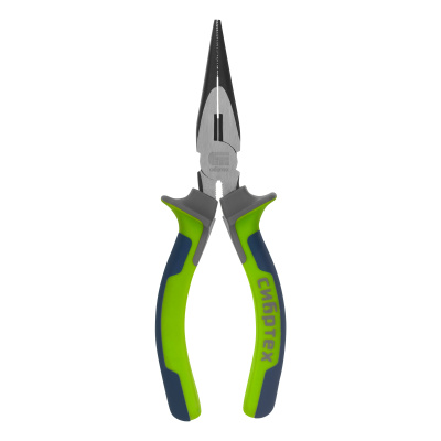 Длинногубцы прямые 160 мм, фосфатирование, трехкомпонентные рукоятки Сибртех по ценам производителя в Челябинске с доставкой по всей России