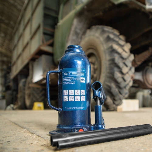 Домкрат гидравлический бутылочный, 12 т, h подъема 227-457 мм Stels по ценам производителя в Челябинске с доставкой по всей России