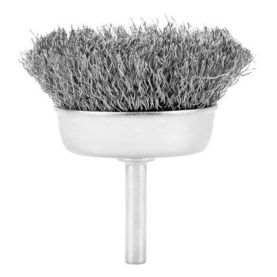 Щетка для дрели, 65 мм, "чашка" со шпилькой, витая проволока Сибртех по ценам производителя в Челябинске с доставкой по всей России