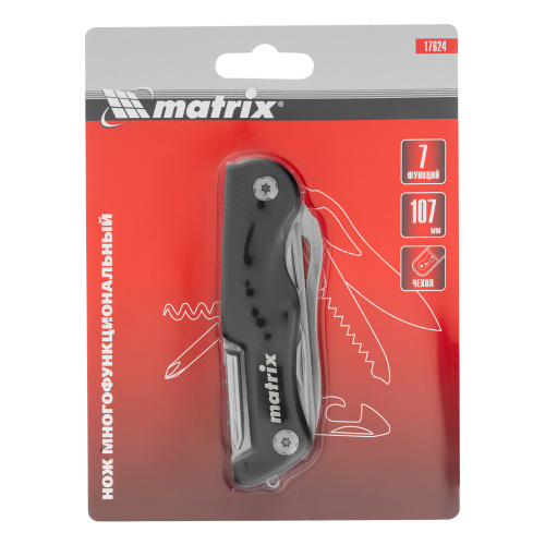 Нож многофункциональный, 7 функций, в чехле, 107 мм Matrix по ценам производителя в Челябинске с доставкой по всей России