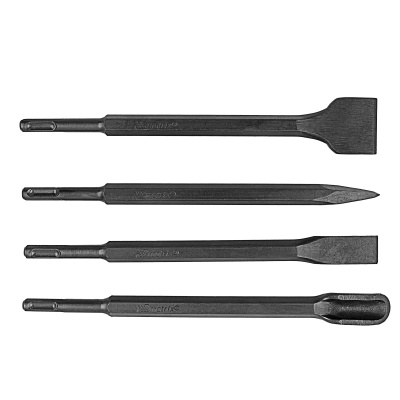 Набор буров по бетону, 6-8-10 х 160, 8-10-12 х 210, 10-12-14 х 260 мм, зубила 4 шт, SDS Plus Matrix по ценам производителя в Челябинске с доставкой по всей России