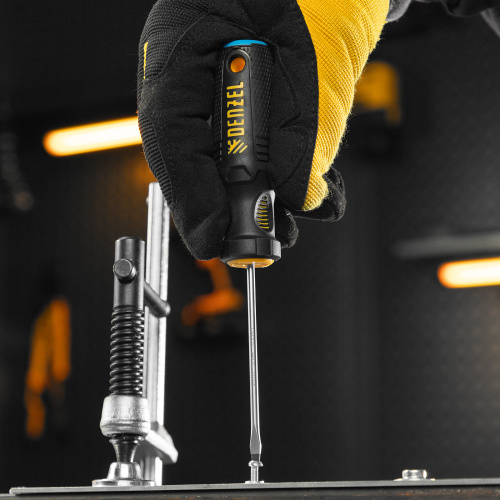 Отвертка, SL3х75 мм, S2, 3к рукоятка Denzel по ценам производителя в Челябинске с доставкой по всей России