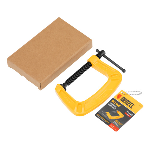 Струбцина G-образная, усиленная, 75 мм Denzel по ценам производителя в Челябинске с доставкой по всей России