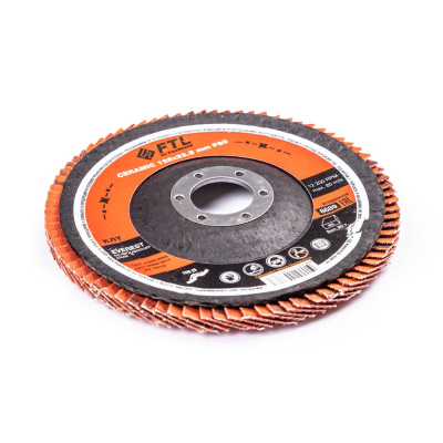 Круг лепестковый с керамическим абразивом для шлифования по нержавеющей стали FTL Everest 29 125 х 22,2 мм P60 купить в Москве с доставкой по всей России | ProtosMarket.ru