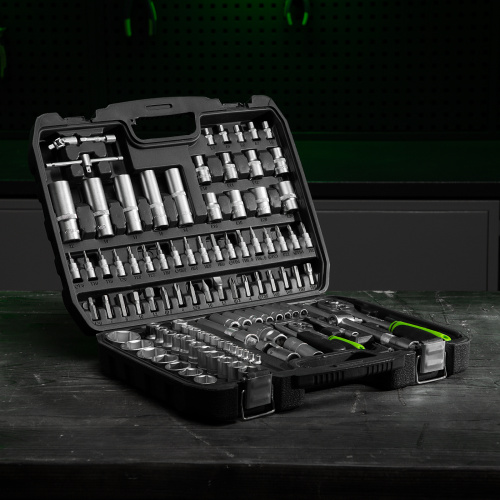 Набор инструмента, 1/2", 1/4", пластиковый кейс,94 предмета Сибртех по ценам производителя в Челябинске с доставкой по всей России