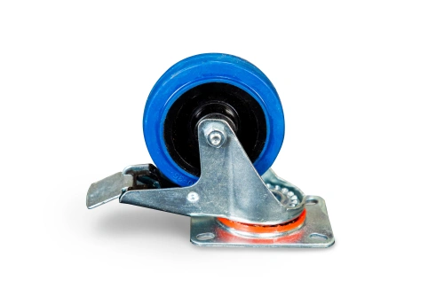 Колесо поворотное резина SRCLb 42 100 мм с тормозом (F) по ценам производителя в Челябинске с доставкой по всей России