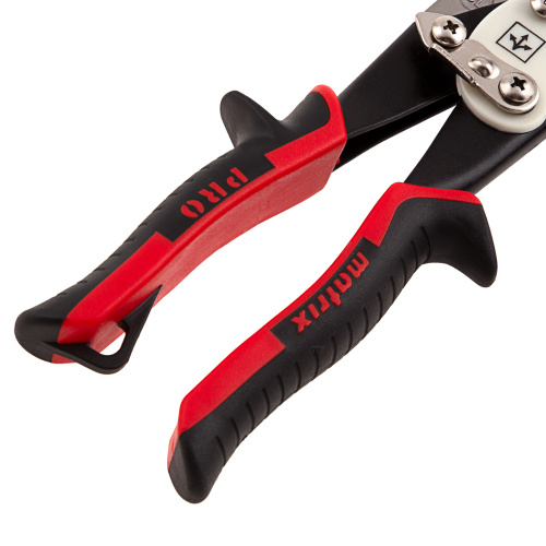 Ножницы по металлу, удлиненные, 290 мм, прямой рез, CrMo, двухкомпонентные обрезиненные рукоятки, PRO Matrix по ценам производителя в Челябинске с доставкой по всей России