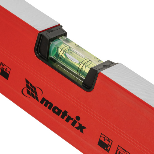 Уровень алюминиевый магнитный, 1000 мм, фрезерованный, 3 глазка (1 зеркальный) усиленный Matrix по ценам производителя в Челябинске с доставкой по всей России