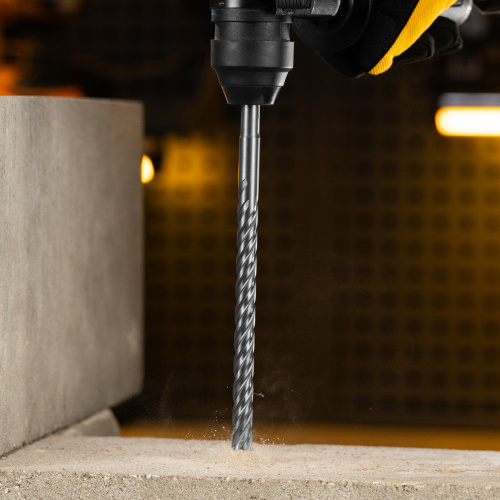 Бур по бетону, цельная крестовая пластина, 12x265 мм, SDS PLUS Denzel по ценам производителя в Челябинске с доставкой по всей России