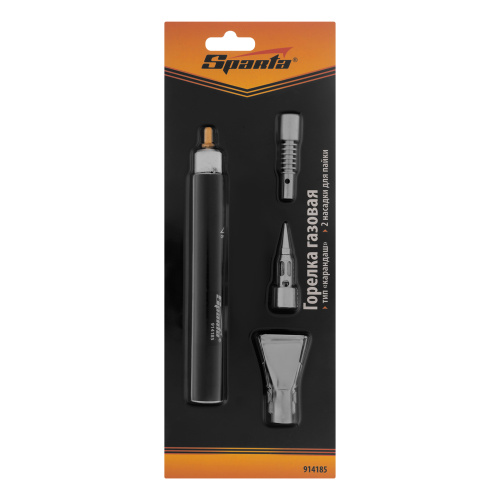 Горелка газовая, тип "Карандаш" + 2 насадки для пайки, 200 мм Sparta по ценам производителя в Челябинске с доставкой по всей России