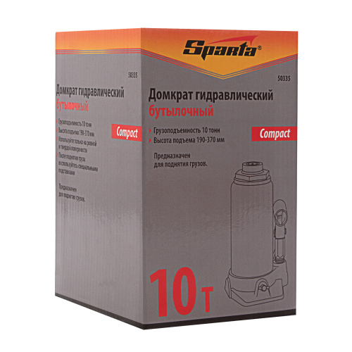 Домкрат гидравлический бутылочный 10 т, h подъема 190-370 мм Sparta Compact по ценам производителя в Челябинске с доставкой по всей России