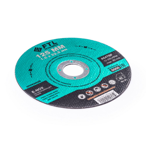 Круг отрезной по нержавеющей стали FTL E-Nox 125 х 1,2 х 22,2 мм A54TBF по ценам производителя в Челябинске с доставкой по всей России