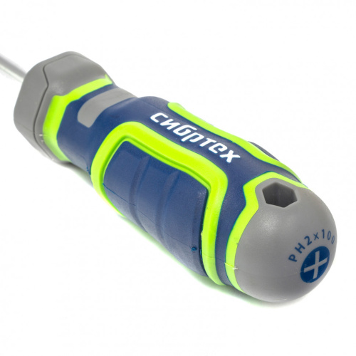 Отвертка PH2 х 100 мм, CrV, четырехкомпонентная рукоятка Сибртех по ценам производителя в Челябинске с доставкой по всей России