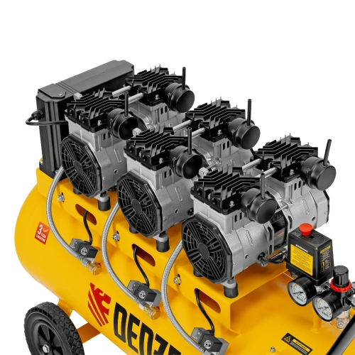 Компрессор безмасляный, малошумный DLS 3300/100, 3300 Вт,3x1100, 100 л, 570 л/мин ,блок управления Denzel по ценам производителя в Челябинске с доставкой по всей России