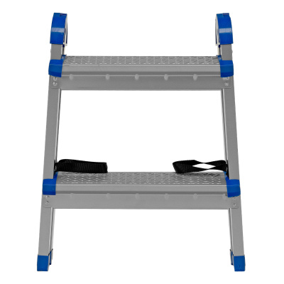 Стремянка двухсторонняя 2 ступени, сталь профиль, стальные ступени, Россия Сибртех по ценам производителя в Челябинске с доставкой по всей России