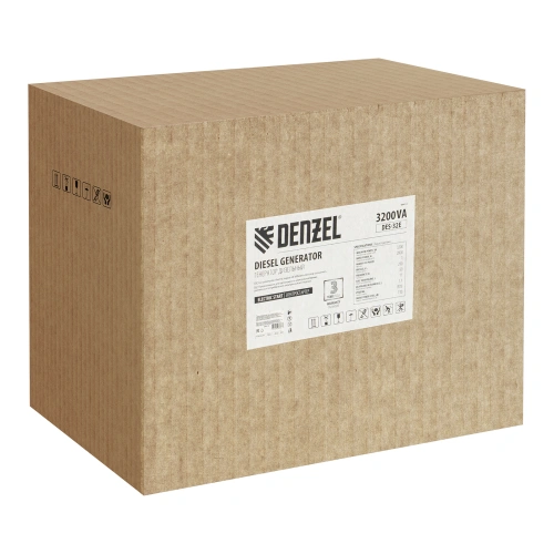 Генератор дизельный DES-32E, 3,2 кВт, 230 В, 11 л, электростартер Denzel по ценам производителя в Челябинске с доставкой по всей России