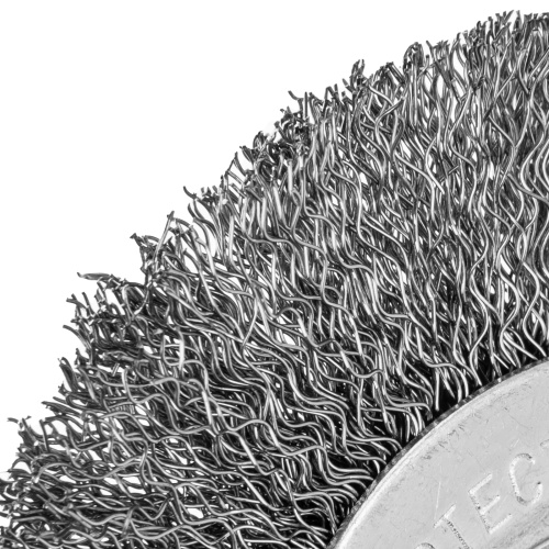 Щетка для УШМ, 100 мм, посадка 22.2 мм, плоская, витая проволока 0.3 мм Сибртех по ценам производителя в Челябинске с доставкой по всей России