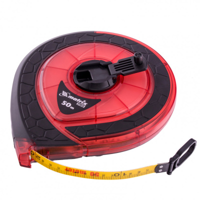 Рулетка геодезическая 50 м х 15 мм, закрытый корпус, фибергласовая лента, двусторонняя шкала, Pro Matrix по ценам производителя в Челябинске с доставкой по всей России