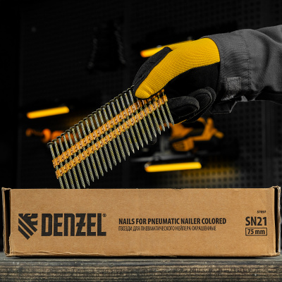 Гвозди для пнев. нейлера (крашен.) длина - 75 мм, диам. - 3,05 мм, 2000 шт. Denzel по ценам производителя в Челябинске с доставкой по всей России