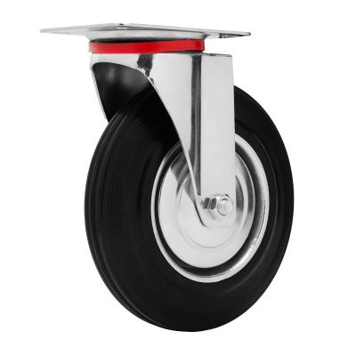 Колесо поворотное D 200 мм, крепление  платформенное Сибртех по ценам производителя в Челябинске с доставкой по всей России