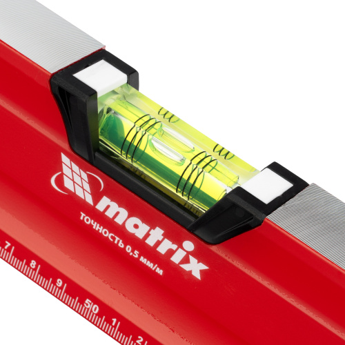 Уровень алюминиевый, магнит, фрезерованный, 3 глазка (1 зеркальный) двухкомпонентные рукоятки, 1000 мм Matrix по ценам производителя в Челябинске с доставкой по всей России