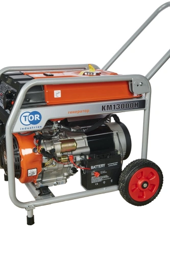 Генератор бензиновый 9,0 кВт 220В 26 л с электростартером и колесами TOR KM13000H по ценам производителя в Челябинске с доставкой по всей России