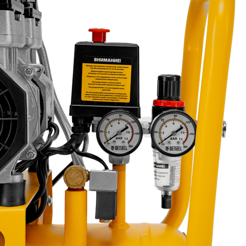 Компрессор безмасляный, малошумный DLS 1500/50, 1500 ВТ, 2x750, 50 л, 260 л/мин Denzel по ценам производителя в Челябинске с доставкой по всей России