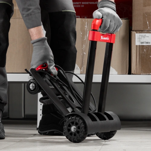 Тележка хозяйственная, складная, 4 колесная, грузоподъемность 40 кг Matrix по ценам производителя в Челябинске с доставкой по всей России