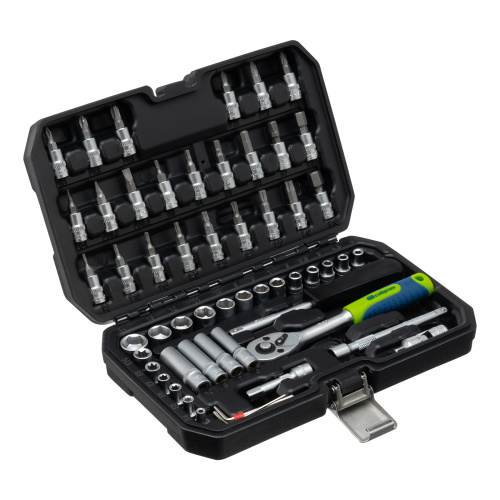 Набор инструментов, 1/4", пластиковый кейс 56 предметов Сибртех по ценам производителя в Челябинске с доставкой по всей России