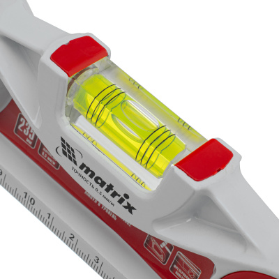 Уровень алюминиевый литой, фрезерованный, 3 глазка, две ударные площадки, 235 мм Matrix по ценам производителя в Челябинске с доставкой по всей России