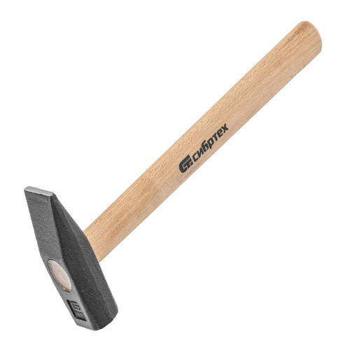 Молоток слесарный 500 г, квадратный боек, деревянная рукоятка Сибртех по ценам производителя в Челябинске с доставкой по всей России