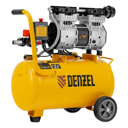 Компрессор DLS950/24 безмаслянный малошумный 950 Вт, 165 л/мин, ресивер 24 л Denzel по ценам производителя в Челябинске с доставкой по всей России