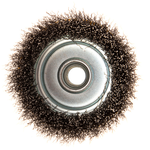 Щетка для УШМ, 100 мм, "Чашка", витая нержавеющая проволока 0.3 мм, М14 Denzel по ценам производителя в Челябинске с доставкой по всей России
