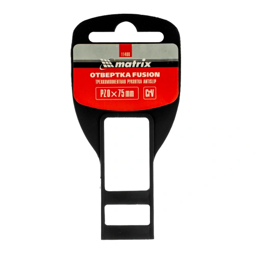 Отвертка Fusion, PZ0 x 75 мм, CrV, трехкомпонентная рукоятка "Anti slip" Matrix по ценам производителя в Челябинске с доставкой по всей России