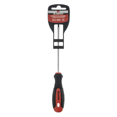 Отвертка Fusion, SL3 х 100 мм, CrV, трехкомпонентная рукоятка "Anti slip" Matrix по ценам производителя в Челябинске с доставкой по всей России