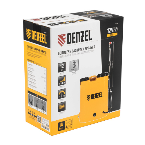 Опрыскиватель ранцевый аккумуляторный D-12LA, 12 л, 12 В, 8 Ач Denzel по ценам производителя в Челябинске с доставкой по всей России