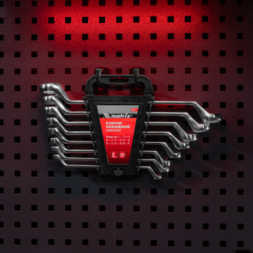 Набор ключей накидных, 6-22 мм, CR-V, 8 шт, полированный хром Matrix по ценам производителя в Челябинске с доставкой по всей России
