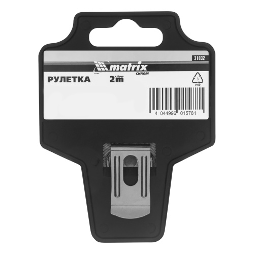 Рулетка Chrom,2 м x 13 мм,хромированный корпус Matrix по ценам производителя в Челябинске с доставкой по всей России