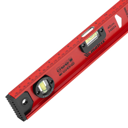 Уровень алюминиевый "Рельс", 400 мм, 3 глазка, усиленный Matrix по ценам производителя в Челябинске с доставкой по всей России